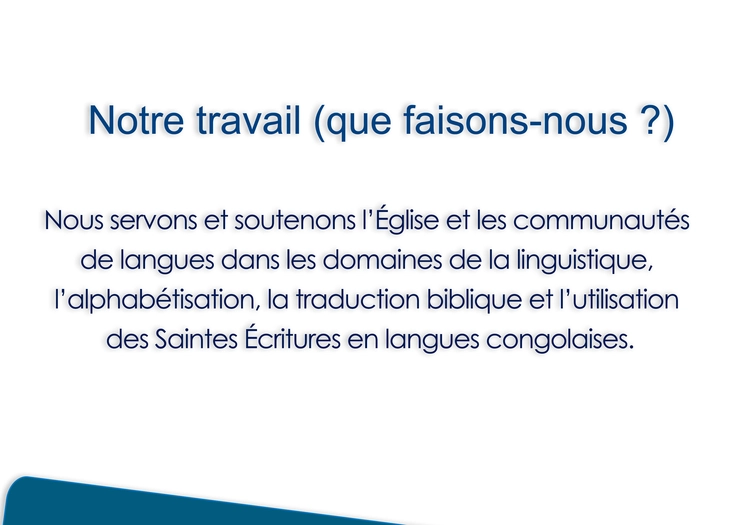 Notre travail 